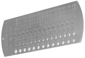 Wskaźnik wiercenia, Przymiar wierconego otworu, Stal