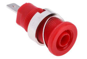 Gniazdo bananowe Żeński Wypustka typ Gniazdo bananowe Czerwony 24A RS PRO rozmiar 4 mm