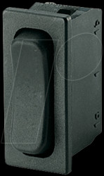 01838.1602-01 Rocker switch, 1-pin, UM, black