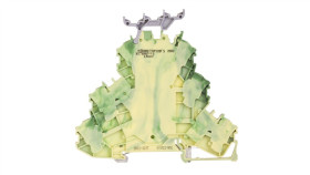 Złączka Szynowa 3-Piętrowa Pe 2,5Mm2 Z Podstawą Oznacznika Żółto-Zielona...