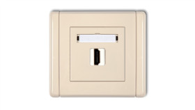 Flexi Gniazdo Pojedyncze Hdmi Beżowy 1Fhdmi-1