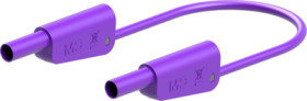 Measuring lead with (4 mm lamella plug, straight) to (4 mm lamella plug, straight), 750 mm, purple, PVC, 2.5 mm², CAT II, CAT II