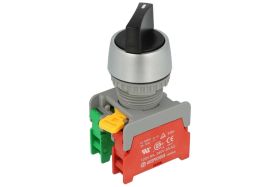 Przełącznik; obrotowy; CS22-1-O/C-BK; ON-OFF+OFF-ON; 2 pozycje; bistabilny; na panel; śrubowe; 2 tory; czarny; 3A; 230V AC; szar