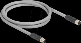 80537 M12 Cable L-coded 5 pin male to female PUR suitable for drag cha