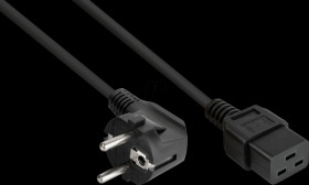 SK0190-S010 Safety plug type E+F to cold-device power socket C19, 1 m