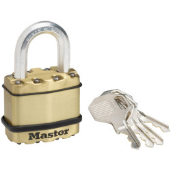 Master Lock M1BEURD Excell&#x2122; Brass Finish 45mm Padlock 4-Pin