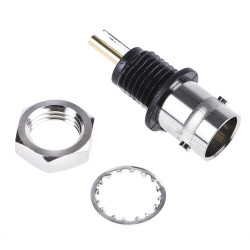 Złącze koncentryczne Montaż na panelu Żeński 50Ω typ złącza Złącze BNC 0 to 4GHz Lutowane