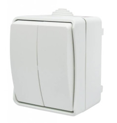 Łącznik świecznikowy natynkowy Aqua Plus IP44 biały 40223