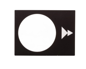 Tabliczka opisowa czarna prostokątna 30x40mm W LEWO WOLNO-SZYBKO ZB2BY2912