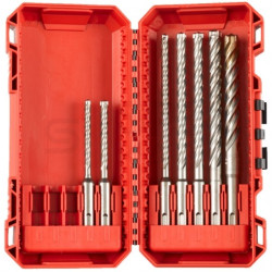 Zestaw wierteł SDS-Plus do betonu, cegły, kamienia z uchwytem SDS+ 5-12mm w kasecie 7szt. MX4 MILWAUKEE