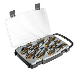 Zestaw wkrętaków płaskich i krzyżowych w walizce /9szt./ 04-208