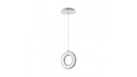 Lampa Wisząca Z Kryształami Chromowana Girona, Led 10W 1100Lm 3000K-...