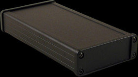 Aluminum enclosure, (L x W x H) 160 x 84 x 28 mm, black (RAL 9005), IP65, 1457J1601BK