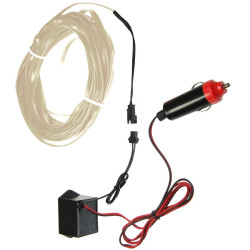 Pasek Neon samochodowy 10m biały EL WIRE światłowód do wnętrza samochodu