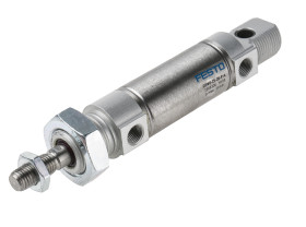 Siłownik pneumatyczny skok: 20mm Festo Ø 25mm dwustronnego działania Action 161.5mm Elastomer DSNU-25-20-P-A G 1/8