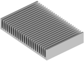 Extruded heatsink, (L x W x H) 100 x 150 x 27 mm, 1.8 to 1.15 K/W, natural aluminum, 10021616