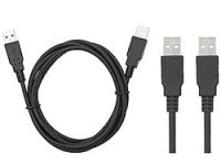 KAB120AA-01-B Kabel USB - z dwóch stron wtyk USB typu A czarny - długość około 1m