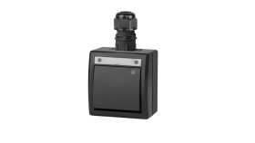 Aquant 2K Łącznik Natynkowy Krzyżowy Ip65 Antracytowy 5006-67