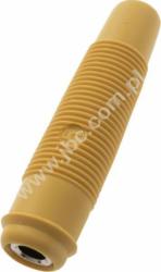 KUN 30 GE Gniazdo na przewód, 4mm, izolowane, przyłącze lutowane, żółte, Hirschmann, 931804103, KUN30GE