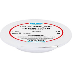 Felder 18941070 ISO-Core RA Lead-Free Solder Wire Sn99Cu1 1mm