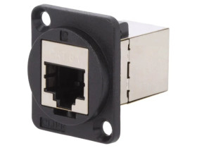 Łącznik FT RJ45 8p8c Kat 6a ekranowane 19x24mm plastik CP30225S