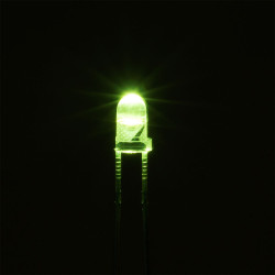 TruOpto OSG74L3131A 3mm Fluorescent Green 30&#xB0; LED 12000MCD Water Clear