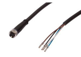 Złącze kablowe M8 proste żeńskie 4-pinowe końcówka niezarobiona 4x0.34mm² PUR IP67 VK300375