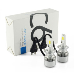 Żarówka H7 LED zestaw 72W COB 7600lm 6000k kpl.