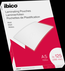 627322 Laminating pouches, A5, 2x125Mic, matt, pack of 100