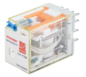 Przekaźnik mocy 24V dc 4PDT RS PRO 180W, Wciskane Wciskane