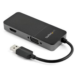Adapter, 4K, do wyświetlaczy: 2, USB A, USB 3.0, HDMI, VGA
