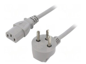 SN32-3/10/1.8GY Kabel: 3x1mm2, IEC C13 żeński,IS1-16P (H) wtyk kątowy, 1,8m