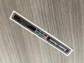 Radio Shack TRS-80 Color Computer silver sticker badge domed