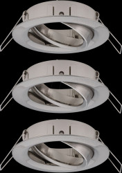 92485 Installation frame for recessed spotlights, max. 3x10 W, 50°, ro