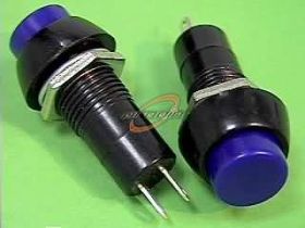 PRZEŁĄCZNIK PRZYCISK OKRĄGŁY ON 250V 1A NIEBIESKI MKX