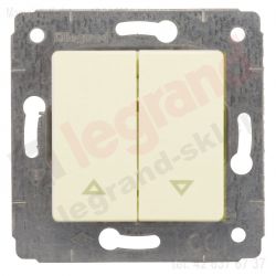 CARIVA Przycisk sterowania rolet, 10A-250V~ KREMOWY