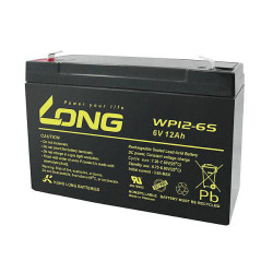 Long WP12-6S VRLA AGM Battery 6V 12Ah Maintenance-Free Low Self-Discharge