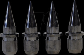 204607 Spikes/absorbers, four-pack, dark chrome plated