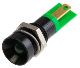 Lampka kontrolna do montażu panelowego 2V dc, zielona 8mm LED Końcówka lutownicza RS PRO