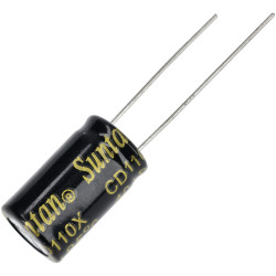 Suntan TS13DE1J221MSB0B0R 220uF 63V &#x2B;/-20% 10*17mm P:5mm Radial Alum Elec Cap