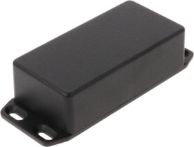 Aluminum die cast enclosure, (L x W x H) 100 x 50 x 25 mm, black (RAL 9005), IP54, 1590GFLBK
