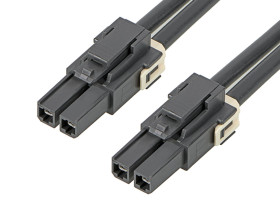 Kabel przewód-płytka, Mega-Fit, 600 V, 25 A, raster: 5.7mm, 150mm, Cyna, Czarny