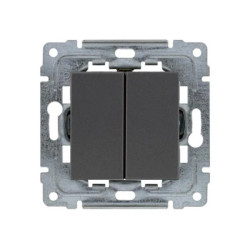 DANTE Przycisk podwójny grafit 456020