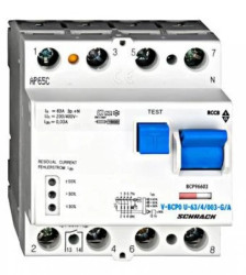 Wyłącznik Priori U 63A,3+n,30mA,krótk.G,typ A (puls)-vsf FU Seria PRIORI