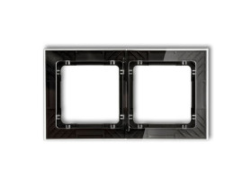 DECO Ramka 2 podwójna uniwersalna transparentna DECO Art - efekt szkła (ramka: transparentna: spód: czarny) transparentny 52-12-