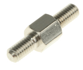 Kołek dystansowy gwint M3 długość 5mm Mosiądz Męskie na męskie Sześciokątny HARWIN