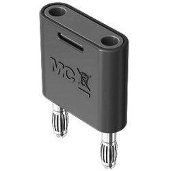 Jumper, pitch 19 mm, 30 VAC/60 VDC, 60 V, 32 A, nickel-plated, orange, 64.4010-30