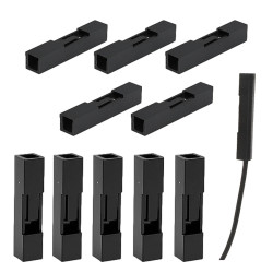 Wtyk kołkowy 2,54mm - 1 pin - 10 szt - osłonka - do układów elektronicznych