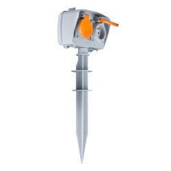 Słupek ogrodowy 2gn. 230V IP44 Przedłużacz 1,5m