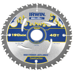 IRWIN&#xAE; 1897384 Weldtec Circular Saw Blade 190 x 30mm x 40T ATB
